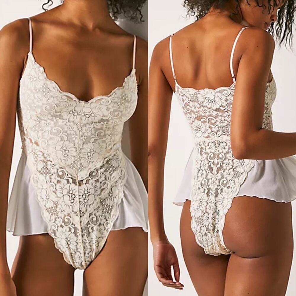 HAH Maid to Wear Bodysuit in Blanc XS NWT